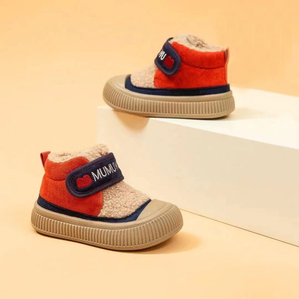 168-High top cotton shoes with beef soles for boys aged 5-7 - Image 4