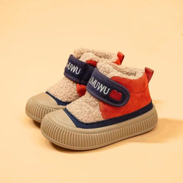 168-High top cotton shoes with beef soles for boys aged 5-7 - Image 3