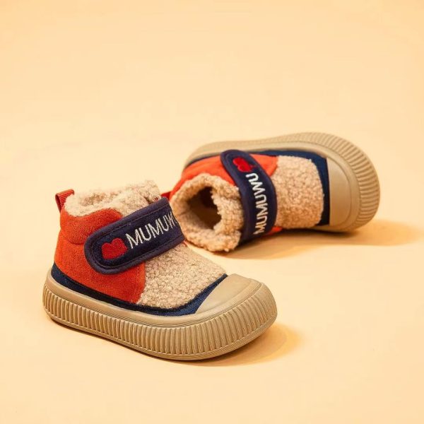 168-High top cotton shoes with beef soles for boys aged 5-7 - Image 2